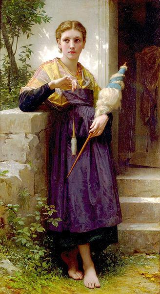 Adolphe William Bouguereau Spinner